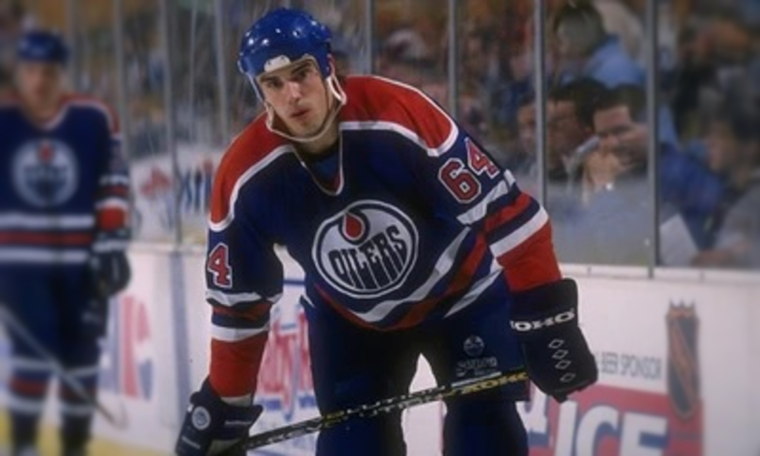 Jason Bonsignore during a game for the Oilers