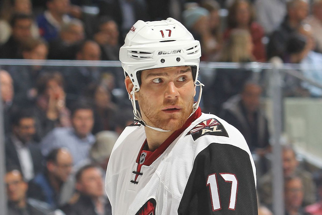 Steve Downie during an NHL game